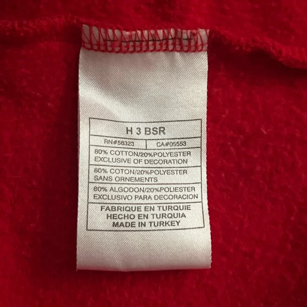 Vintage Nike Youth Small 4-6 Red Script Pullover Hoodie Kangaroo Pocket Y2K